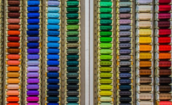 assorted-color thread lot